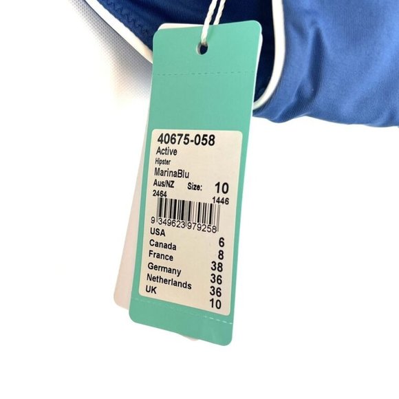 Seafolly Women’s Blue Hipster Bikini Bottom US Size 6 - Picture 3 of 3